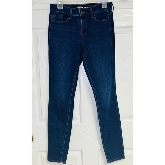 Old Navy Pop Icon Women's Size 4 w28 Blue Denim Mid-Rise Skinny Leg Jeans - Picture 1 of 8